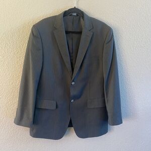 Marc Tulio Blazer 42S Grey Pinstripe Micro Tech Stretch Hand Tailored Jacket